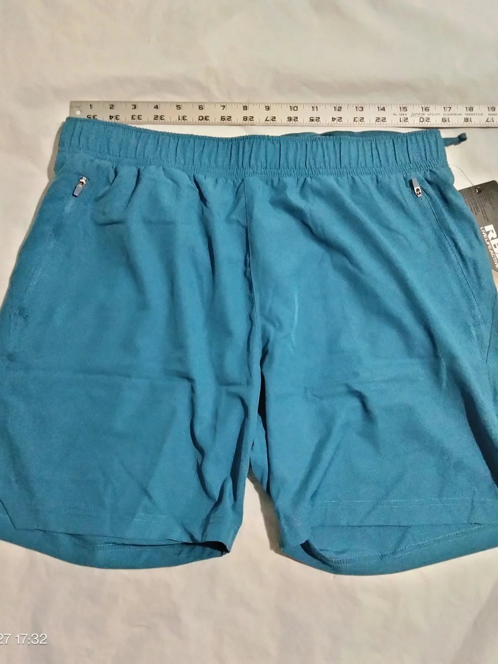 RBX Live Life Active Mens Large Teal Blue Rep Short 7